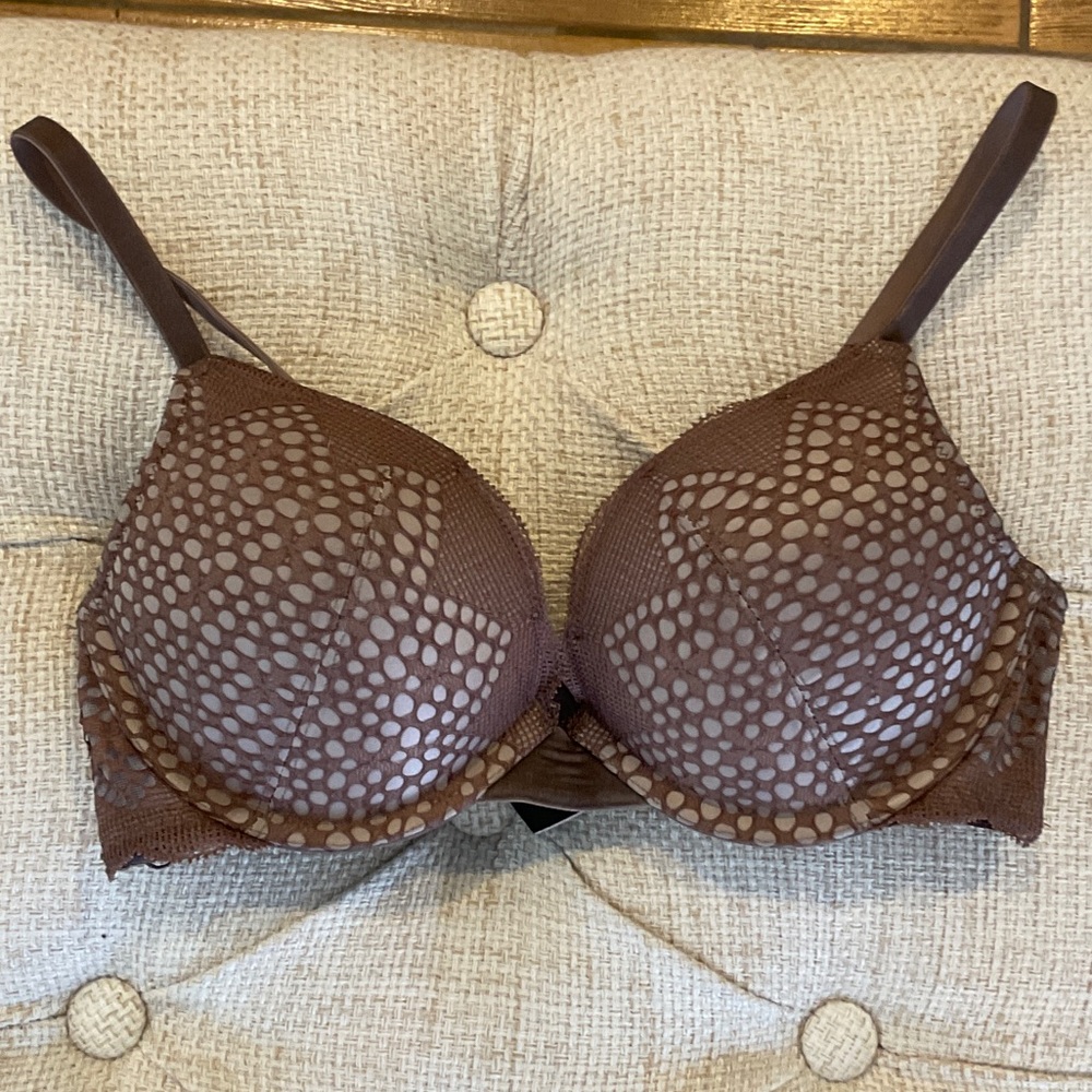 Victoria's Secret Chocolate and Cream Dot Bra